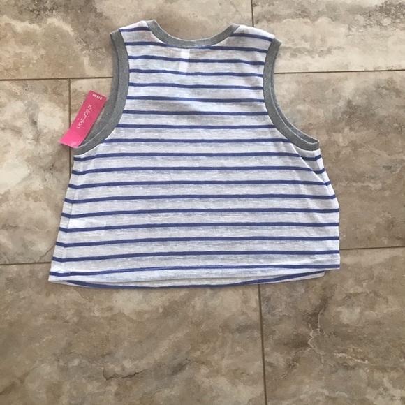 NWT Xhilaration Knit Striped Cropped Muscle Tank - Picture 4 of 4